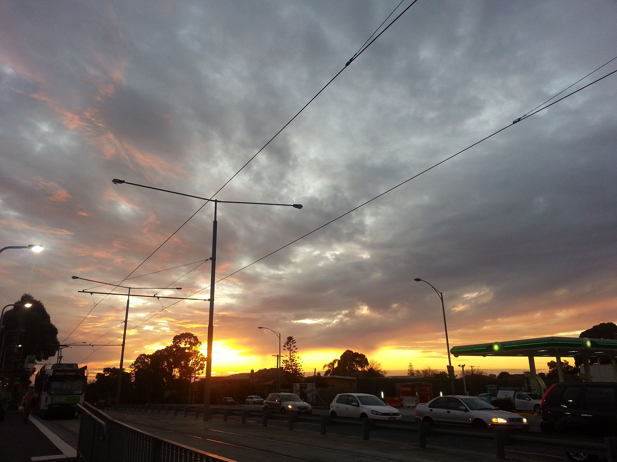 tram-sunset