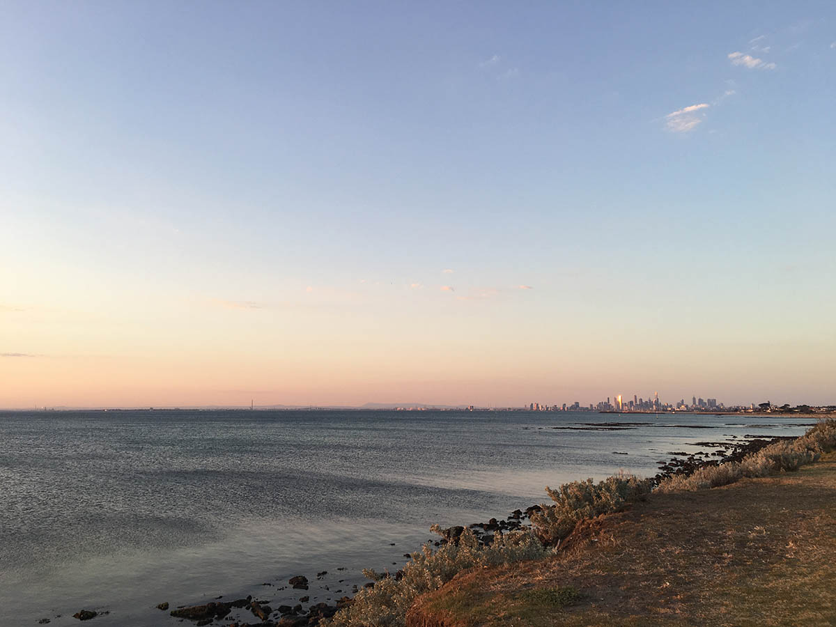 Skyline in sunset