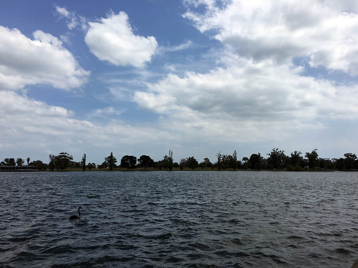 Sky in lake